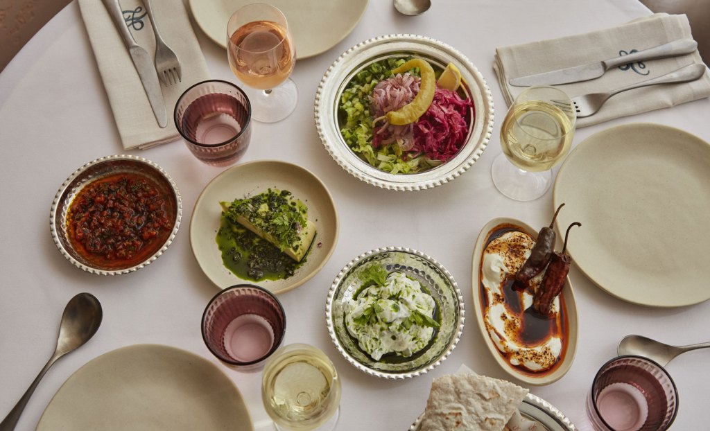 Plates of food at Leydi restaurant, Hyde London